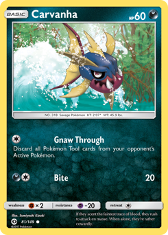 Pokemon Sun & Moon Carvanha - 81
