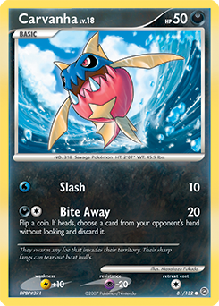 Pokemon Secret Wonders Carvanha - 81