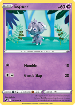 Pokemon Silver Tempest Espurr - 81