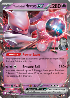 Pokemon Destined Rivals Team Rocket's Mewtwo ex - 81