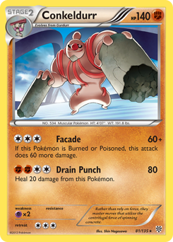 Pokemon Plasma Storm Conkeldurr - 81