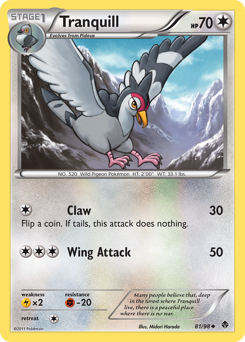 Pokemon Emerging Powers Tranquill - 81