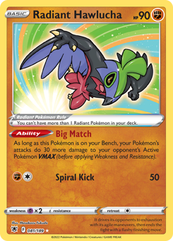 Pokemon Astral Radiance Radiant Hawlucha - 81