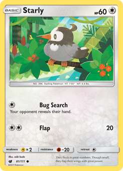 Pokemon Crimson Invasion Starly - 81