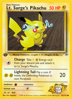 Pokemon Gym Heroes Lt. Surge's Pikachu - 81