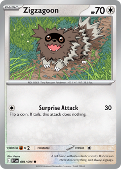 Pokemon Phantasmal Flames Zigzagoon - 81