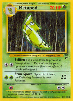 Pokemon Base Set 2 Metapod - 81