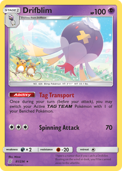 Pokemon Unified Minds Drifblim - 81