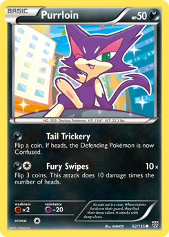 Pokemon Plasma Storm Purrloin - 82