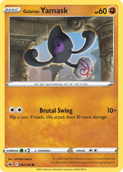 Pokemon Chilling Reign Galarian Yamask - 82