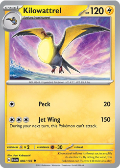 Pokemon Paldea Evolved Kilowattrel - 82