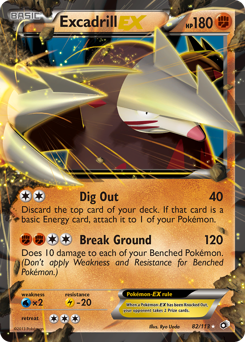 Pokemon Legendary Treasures Excadrill-EX - 82