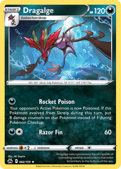 Pokemon Crown Zenith Dragalge - 82