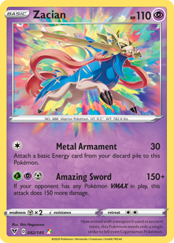 Pokemon Vivid Voltage Zacian - 82