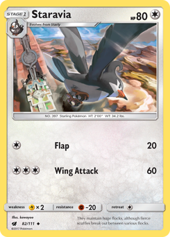 Pokemon Crimson Invasion Staravia - 82