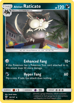 Pokemon Burning Shadows Alolan Raticate - 82