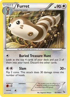 Pokemon Flashfire Furret - 82