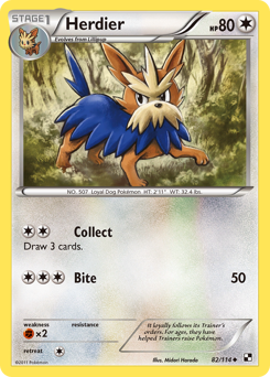 Pokemon Black & White Herdier - 82