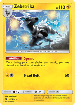 Pokemon Lost Thunder Zebstrika - 82