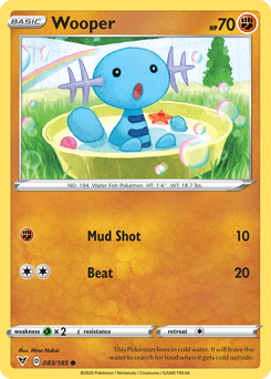 Pokemon Vivid Voltage Wooper - 83