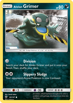Pokemon Burning Shadows Alolan Grimer - 83
