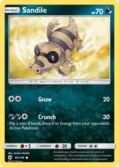 Pokemon Sun & Moon Sandile - 83