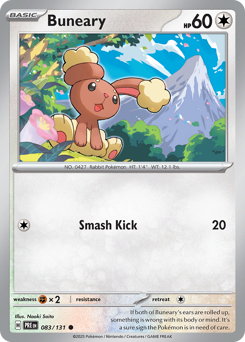 Pokemon Prismatic Evolutions Buneary - 83