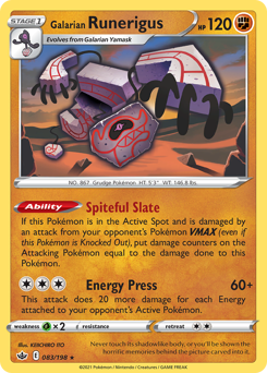 Pokemon Chilling Reign Galarian Runerigus - 83