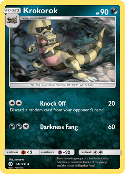 Pokemon Sun & Moon Krokorok - 84
