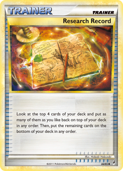 Pokemon Call of Legends Research Record - 84