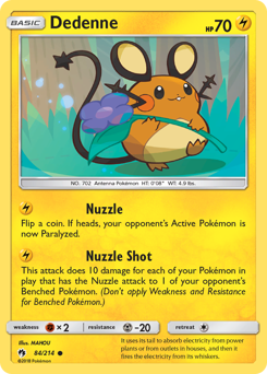 Pokemon Lost Thunder Dedenne - 84