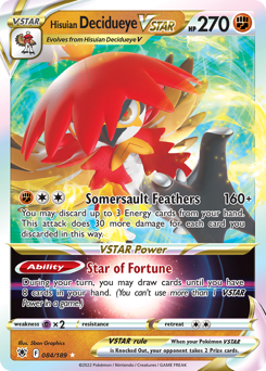 Pokemon Astral Radiance Hisuian Decidueye VSTAR - 84