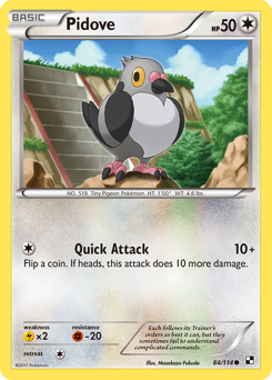 Pokemon Black & White Pidove - 84