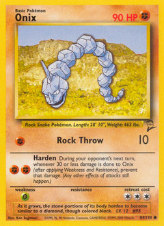 Pokemon Base Set 2 Onix - 84