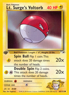 Pokemon Gym Heroes Lt. Surge's Voltorb - 84