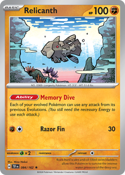 Pokemon Temporal Forces Relicanth - 84
