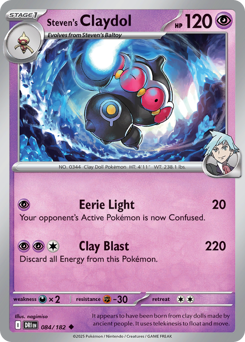 Pokemon Destined Rivals Steven's Claydol - 84