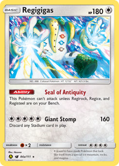 Pokemon Crimson Invasion Regigigas - 84a