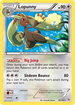 Pokemon Flashfire Lopunny - 85