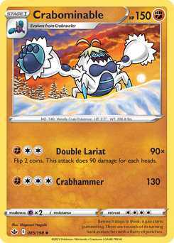 Pokemon Chilling Reign Crabominable - 85