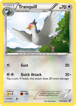 Pokemon Black & White Tranquill - 85