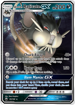 Pokemon Celestial Storm Alolan Raticate-GX - 85