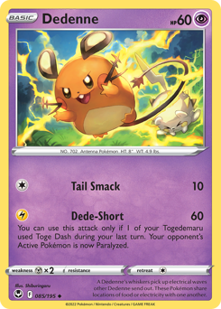 Pokemon Silver Tempest Dedenne - 85