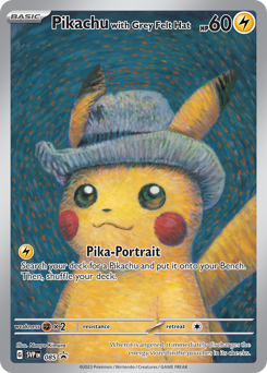 Pokemon Scarlet & Violet Black Star Promos Pikachu with Grey Felt Hat - 85