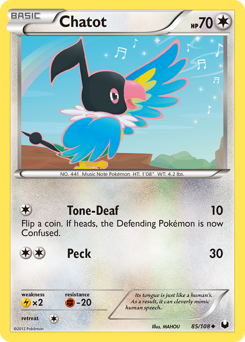 Pokemon Dark Explorers Chatot - 85
