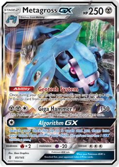 Pokemon Guardians Rising Metagross-GX - 85