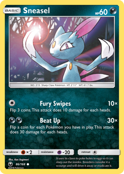 Pokemon Celestial Storm Sneasel - 86