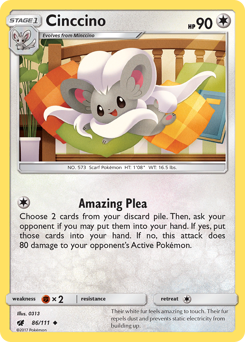 Pokemon Crimson Invasion Cinccino - 86