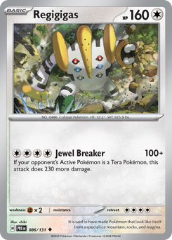 Pokemon Prismatic Evolutions Regigigas - 86