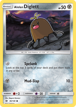 Pokemon Sun & Moon Alolan Diglett - 86